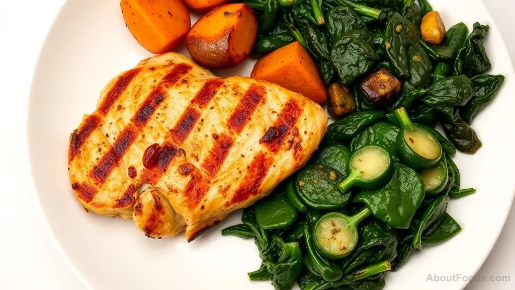 A balanced meal with protein, vegetables, and healthy carbohydrates for immune support