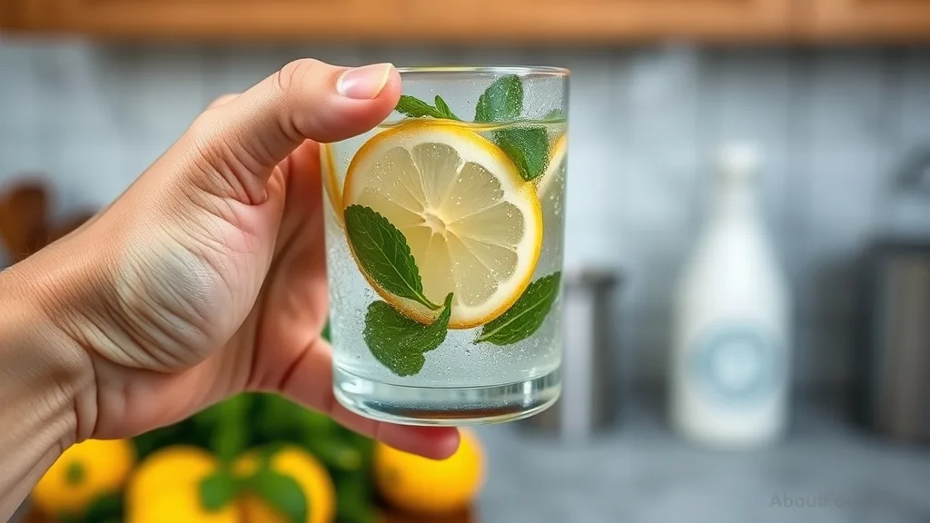 A refreshing glass of lemon water for hydration