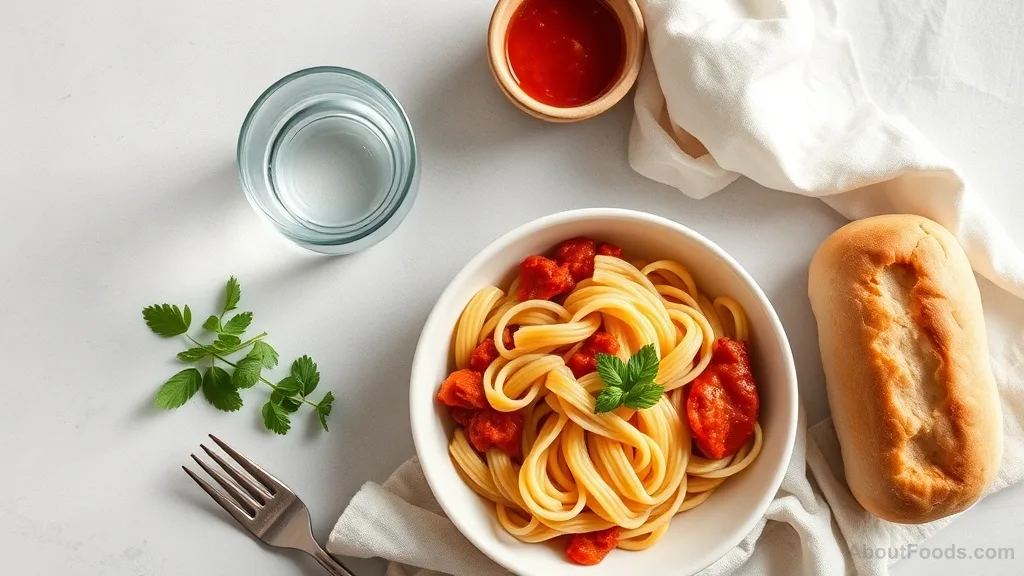 A quick pasta dish made from pantry staples