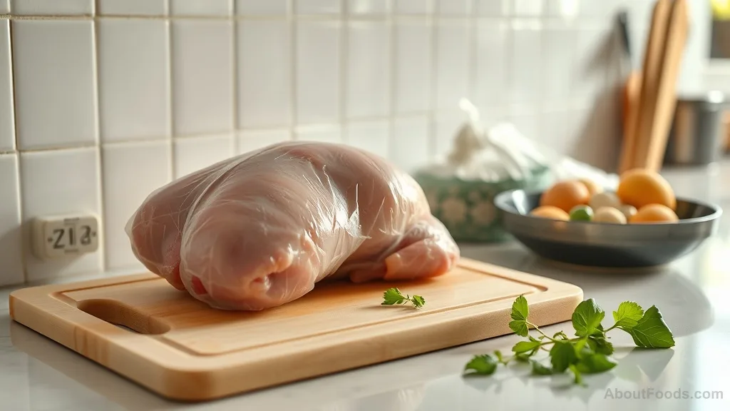 Proper raw chicken storage and preparation setup to prevent cross-contamination