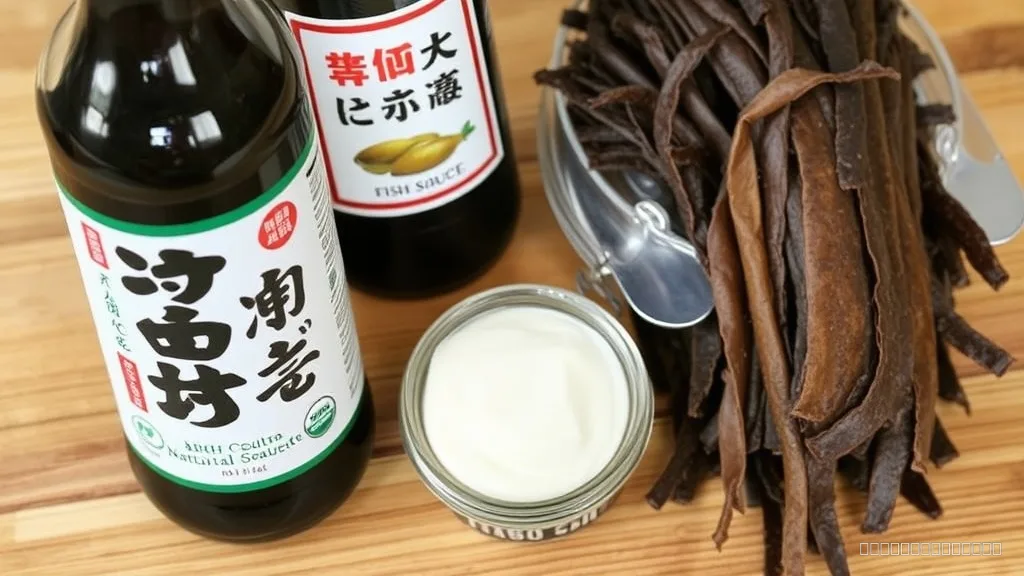 Traditional Asian ingredients rich in natural glutamate