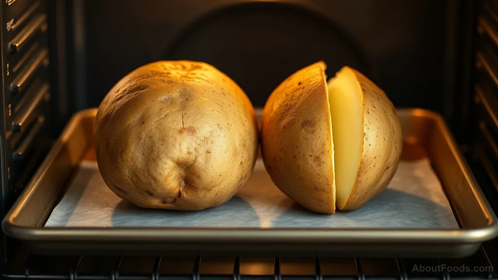 Comparison of baked potatoes with and without splitting