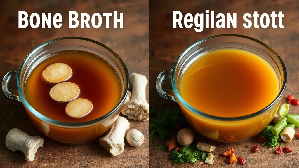 Comparison of bone broth versus regular chicken stock