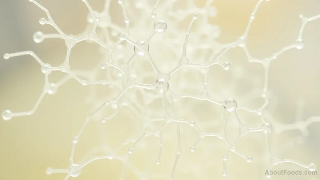 Visual representation of pectin molecules forming a gel network