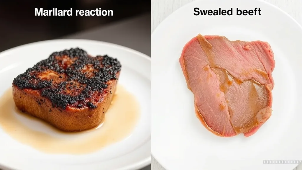 Comparison of Maillard reaction results in beef