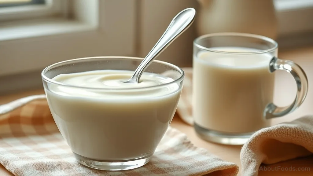 Homemade yogurt with a spoon, showcasing the gelation of milk proteins