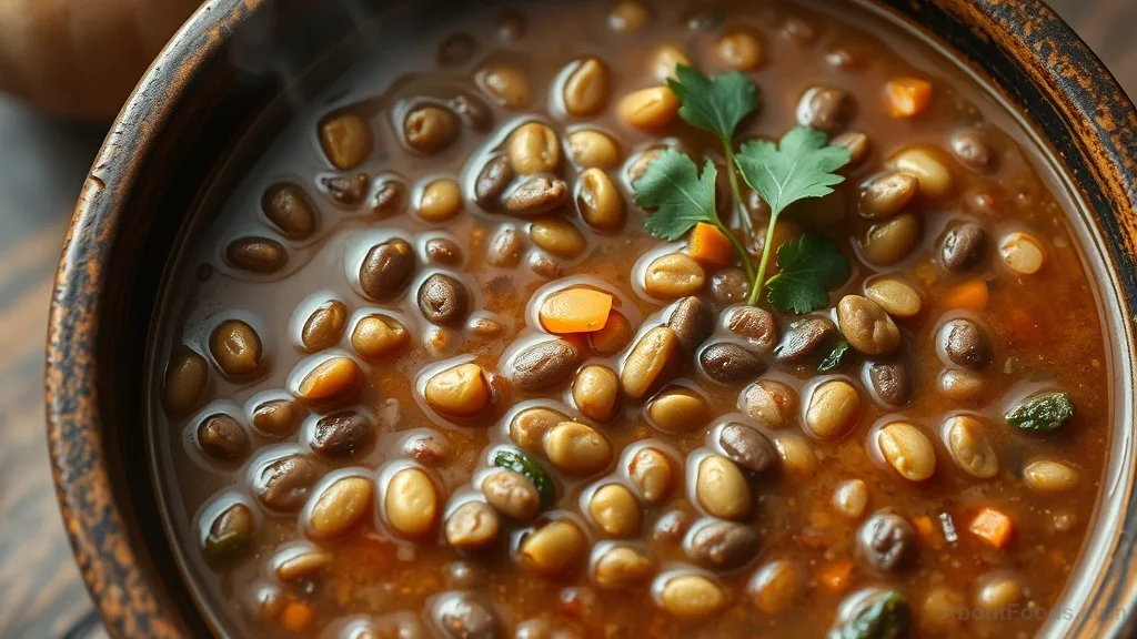 Bowl of homemade lentil soup, a budget-friendly high-protein meal