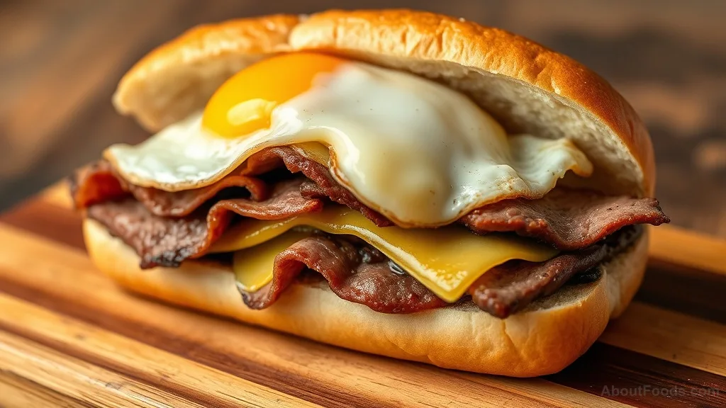 Steak, Egg, and Cheese Sandwich