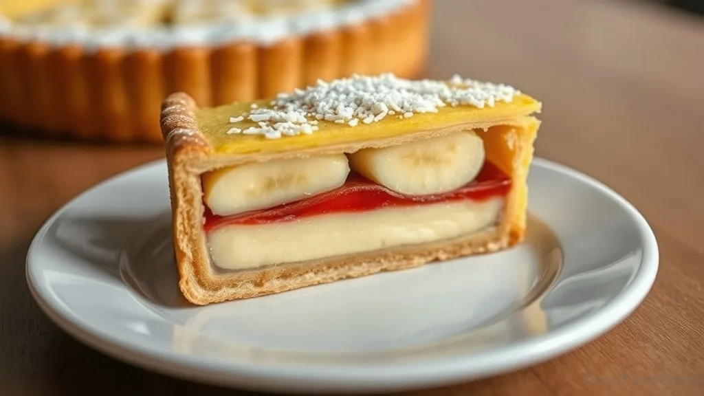 Manchester Tart with Custard, Banana and Coconut