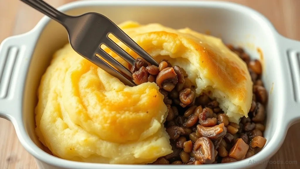 Mushroom and Lentil Shepherd's Pie with Mashed Potato Topping