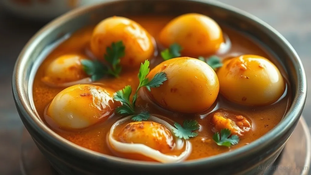 Burmese Egg Curry with Paprika and Onion