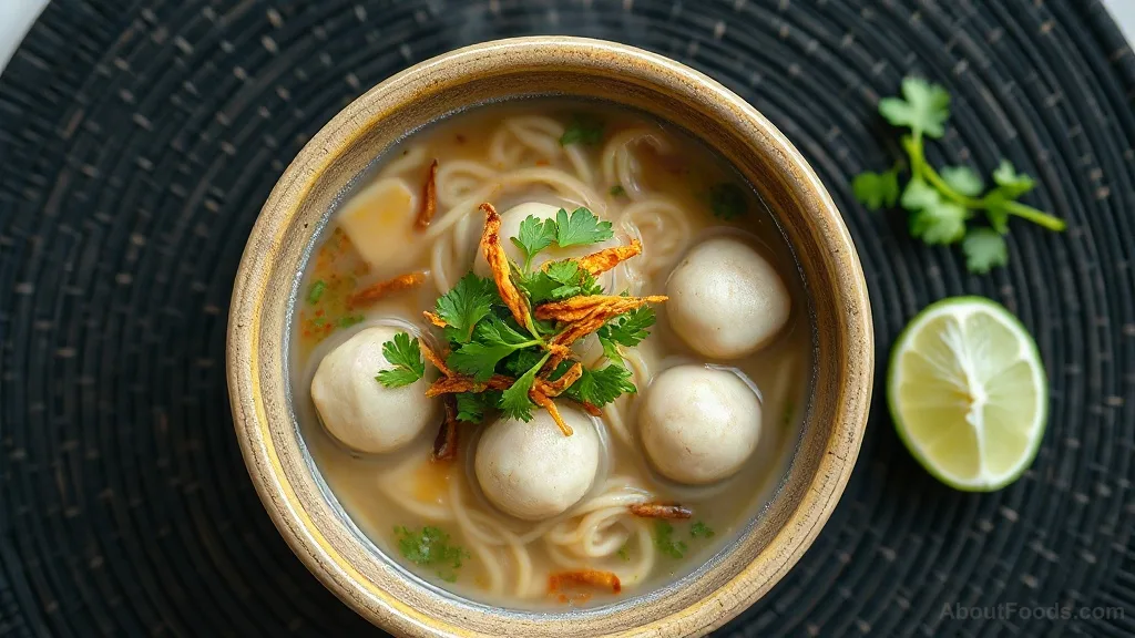Mohinga-Inspired Fish Ball Noodle Soup