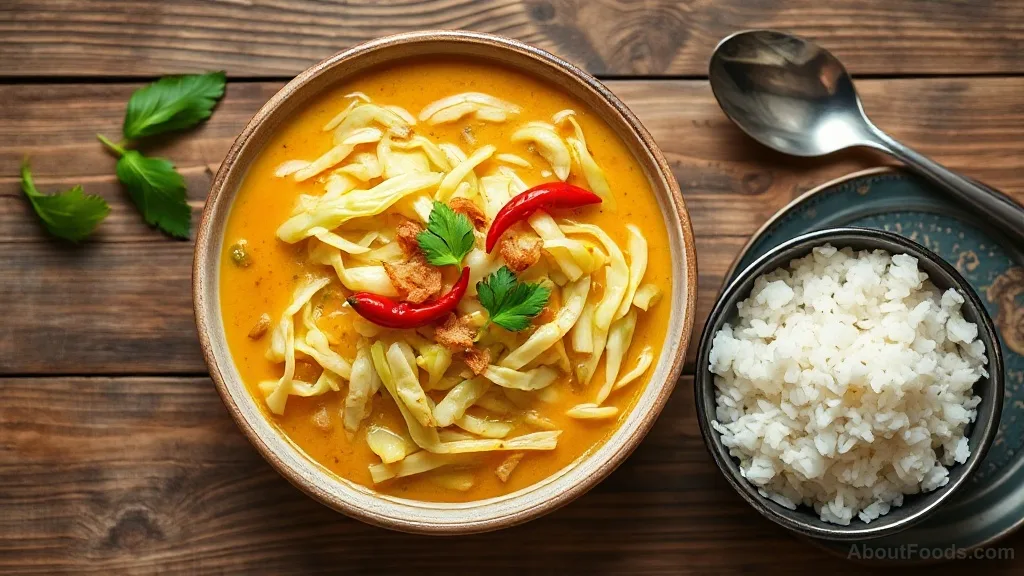 Cabbage Curry with Coconut Milk (Burmese-Style)