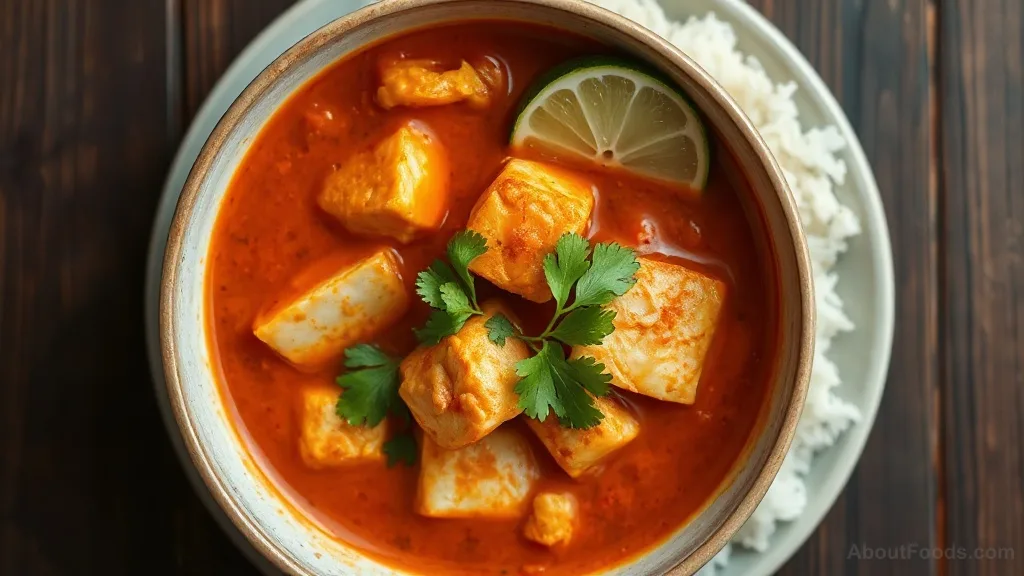Fish Curry (Burmese Style with Tamarind and Tomato)