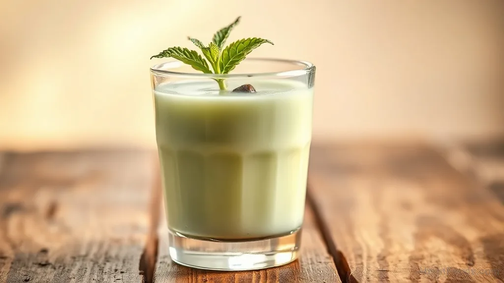 Lahpet Yay (Burmese Pickled Tea Leaf Drink) with Emmer Milk and Oligofructose