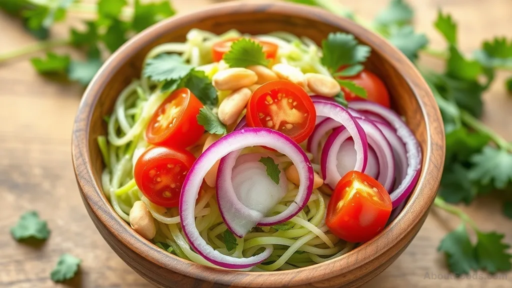 Papaya Salad with Tomato and Onion