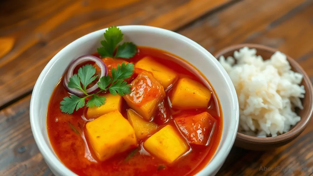 Burmese Potato and Tomato Curry (Aloo Hnin Khwet)