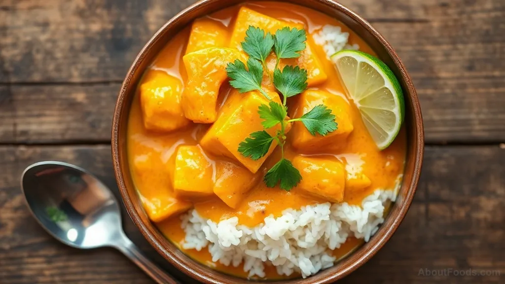Pumpkin Curry with Coconut Milk (Burmese-Style)