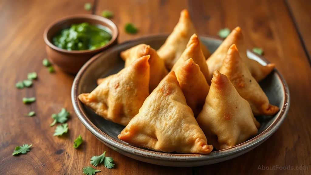 Shrimp Samosa with Potato and Pea (Burmese-Style)