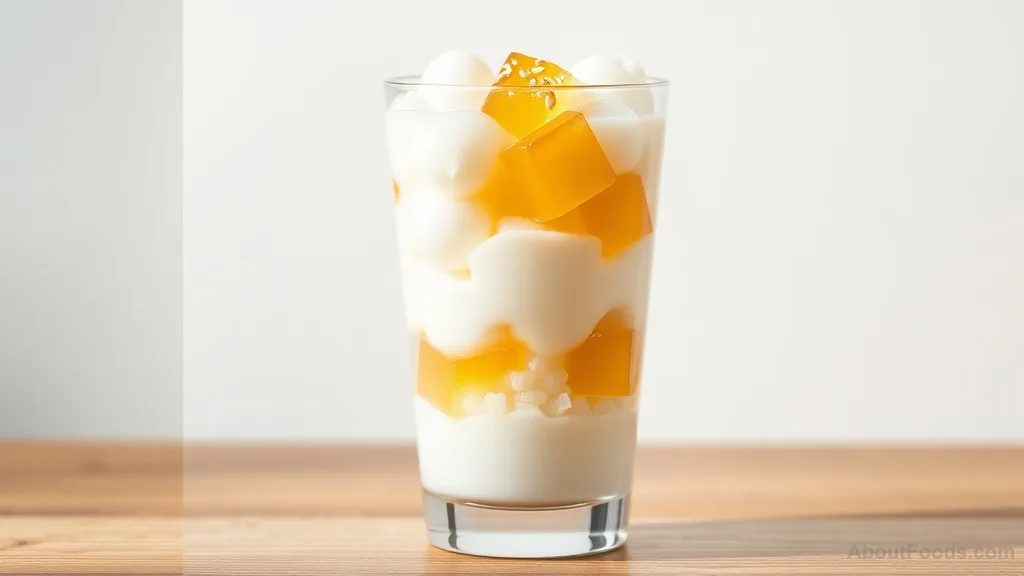 Shwe Yin Aye (Burmese Cool Coconut Tapioca Dessert) with Araticum de Mangue Jelly