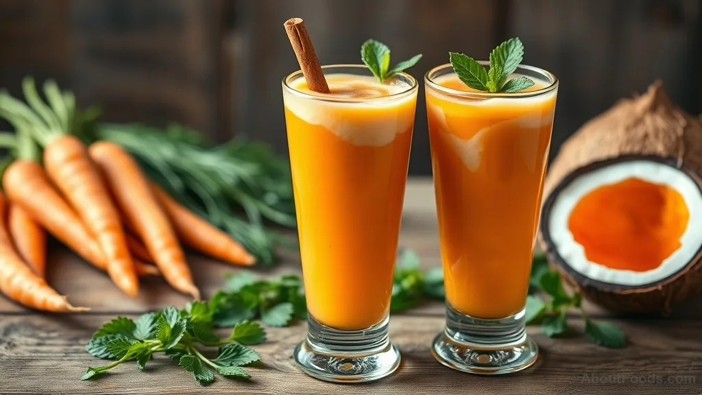 Carrot Juice with Coconut Milk