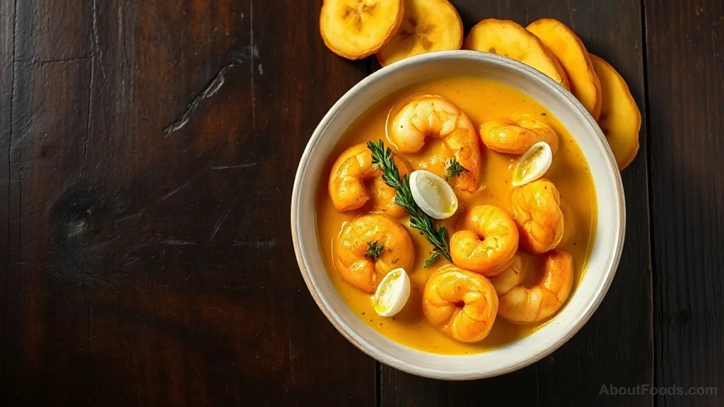 Curry Shrimp with Fried Plantains (Jamaican-Style)