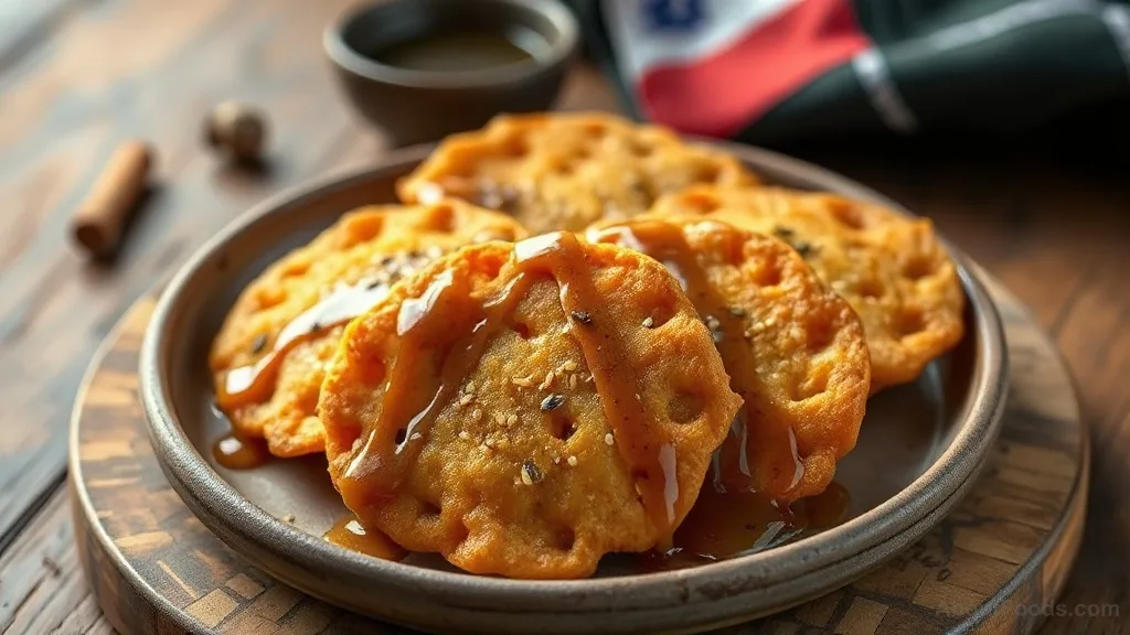 Chilean-Japanese Sopaipilla with Miso Honey Glaze (Sweet & Savory Fusion)