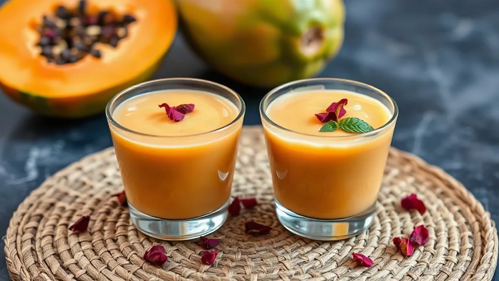 Papaya Pudding with Rose Water (Mu Gua Bu Ding)