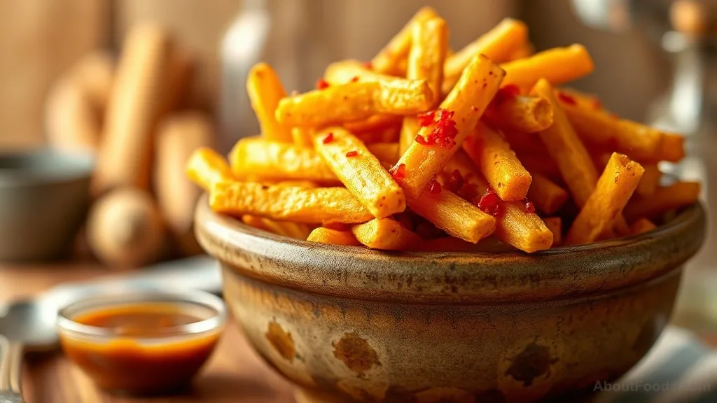 Camote Fries with Chili Salt (Filipino Sweet Potato Fries)