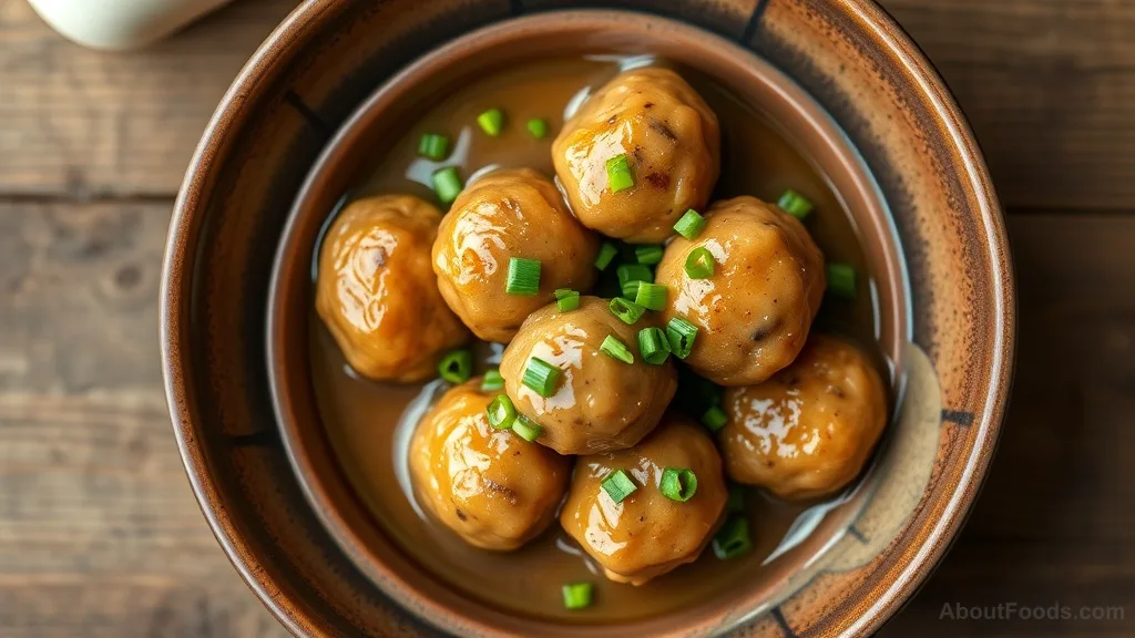 Filipino Chicken Balls with Gravy