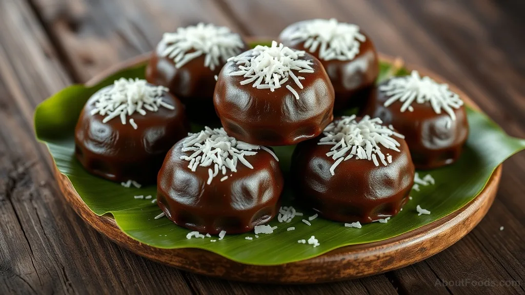 Kutsinta: Filipino Brown Rice Cake with Coconut