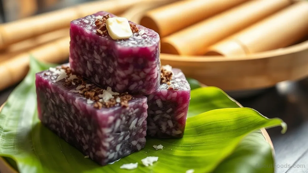 Puto Bumbong: Purple Rice Snack Steamed in Bamboo Tubes