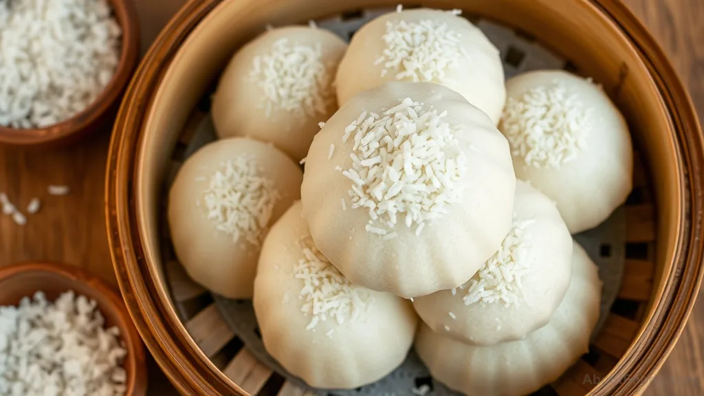 Classic Filipino Puto with Grated Coconut