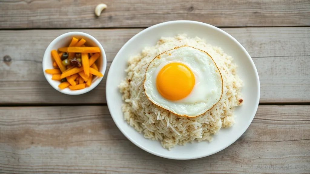 Silog with Atchara: Filipino Garlic Fried Rice, Egg, and Pickled Papaya