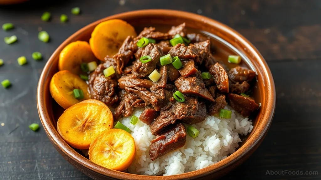 Aboboi with Fried Plantains Dinner