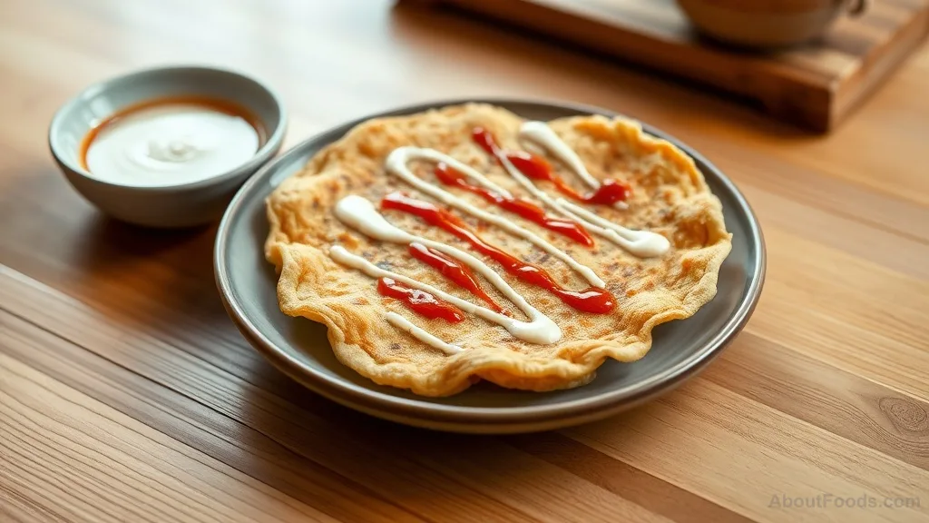 Chinese Scallion Pancakes with Gochujang and Kewpie Mayo
