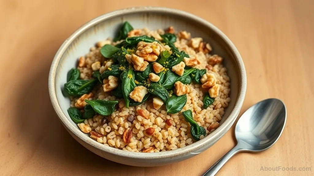 Ostri with Freekeh and Farro