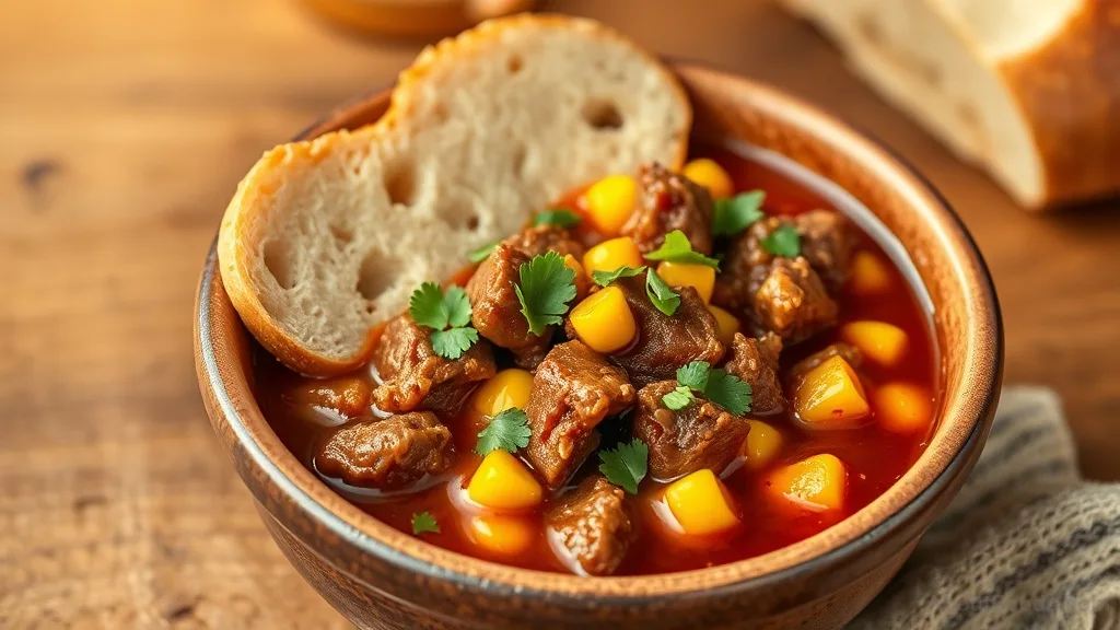 Georgian Beef Stew with Corn (Chashushuli)