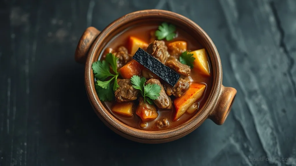 Chashushuli with Nori – Georgian Stewed Beef with Seaweed