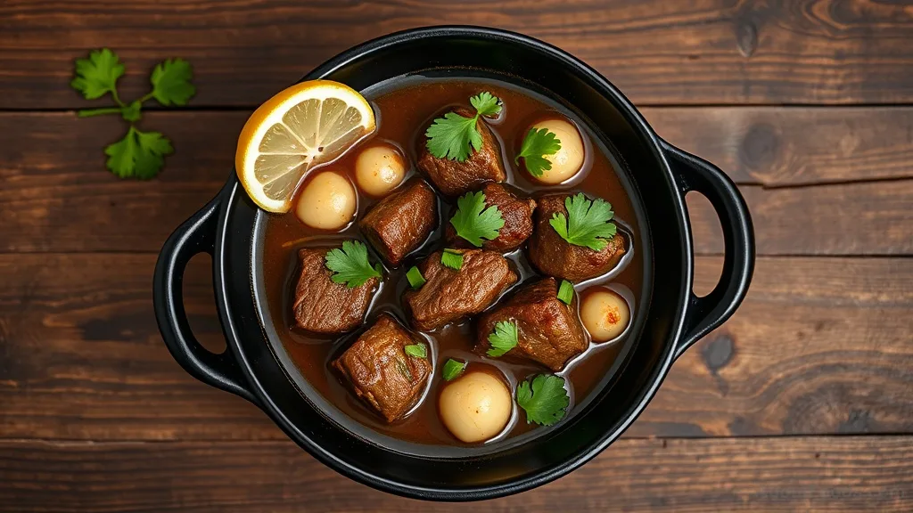 Chashushuli (Georgian Beef Stew) with Water Chestnut