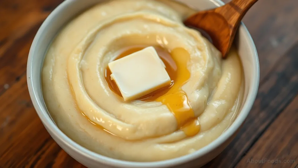 Elarji (Georgian Cornmeal Cheese Mash) with Butter and Honey