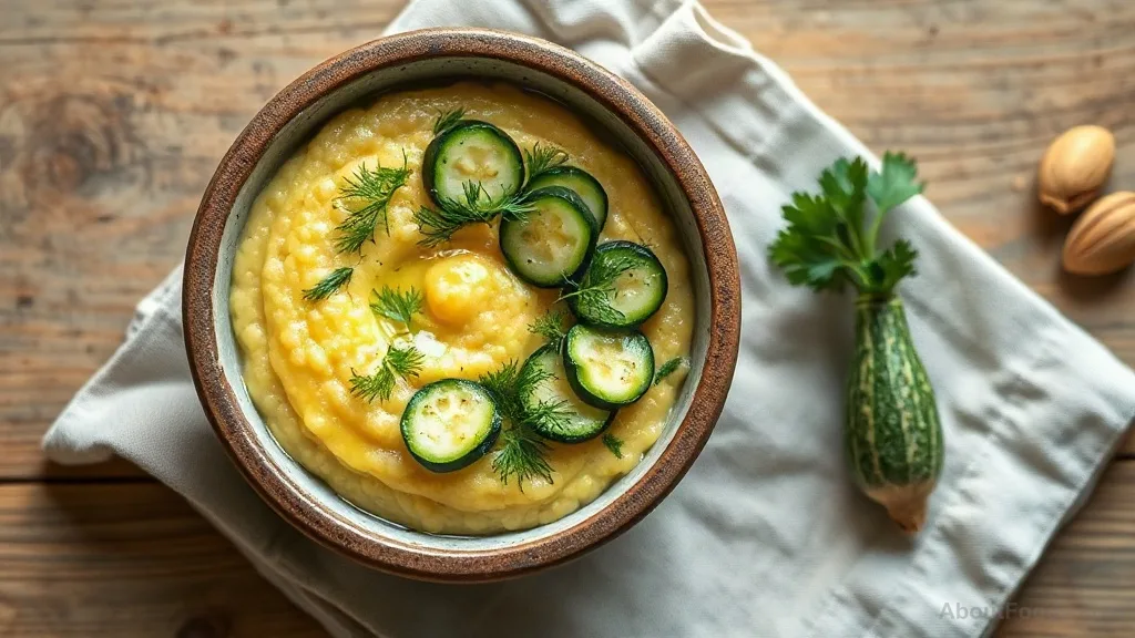 Gomi with Zucchini: Georgian Cornmeal Porridge with Summer Squash
