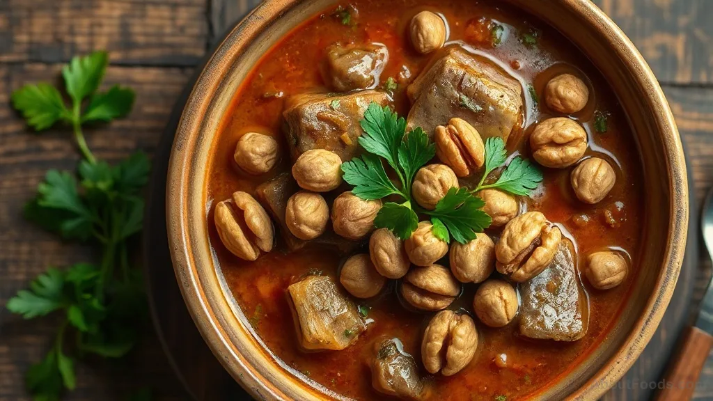Ostri (Spicy Beef or Pork Stew with Walnut and Herbs)