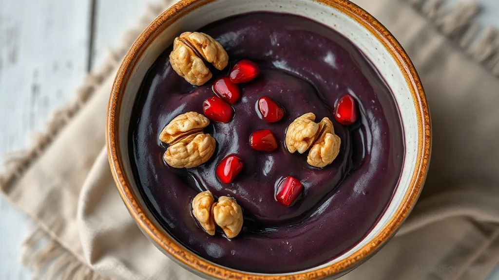 Traditional Pelamushi with Rye Flour (Georgian Grape Must Pudding)
