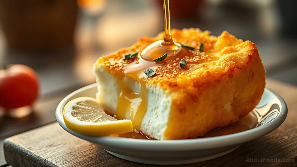 Saganaki Feta with Honey (Greek Fried Cheese)