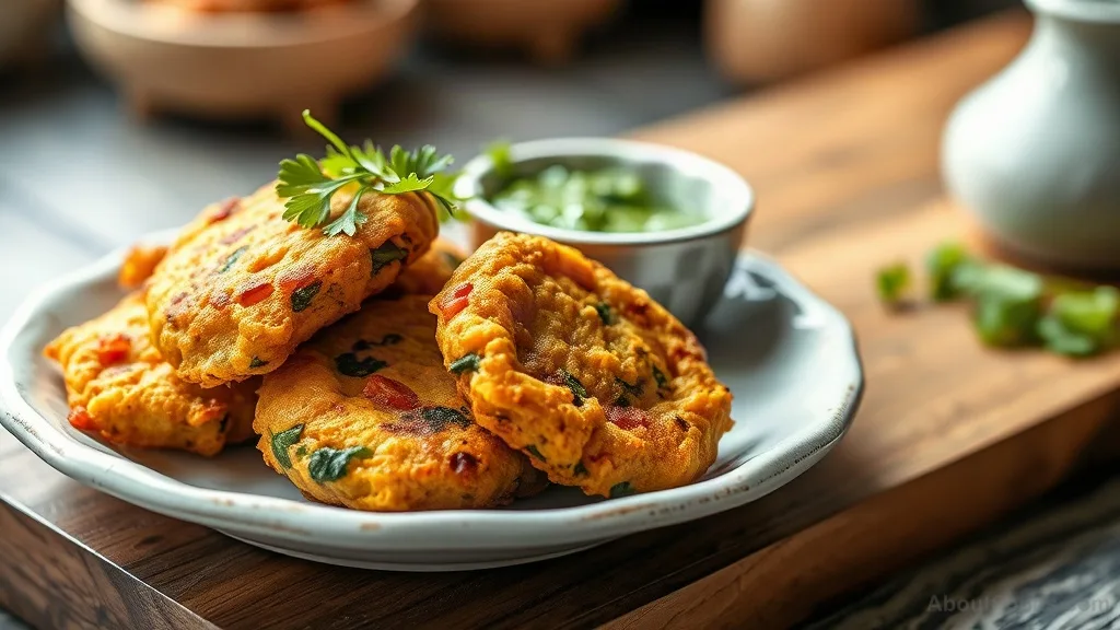 Vegetable Vada with Nori (Crispy Lentil Fritters)