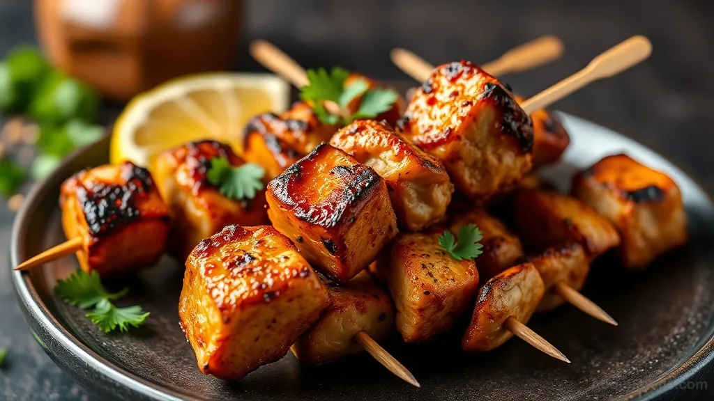 Chicken Tikka Appetizer: Smoky Skewers with a Tangy Finish