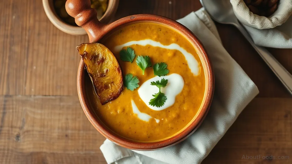 Dhal Curry with Plantain