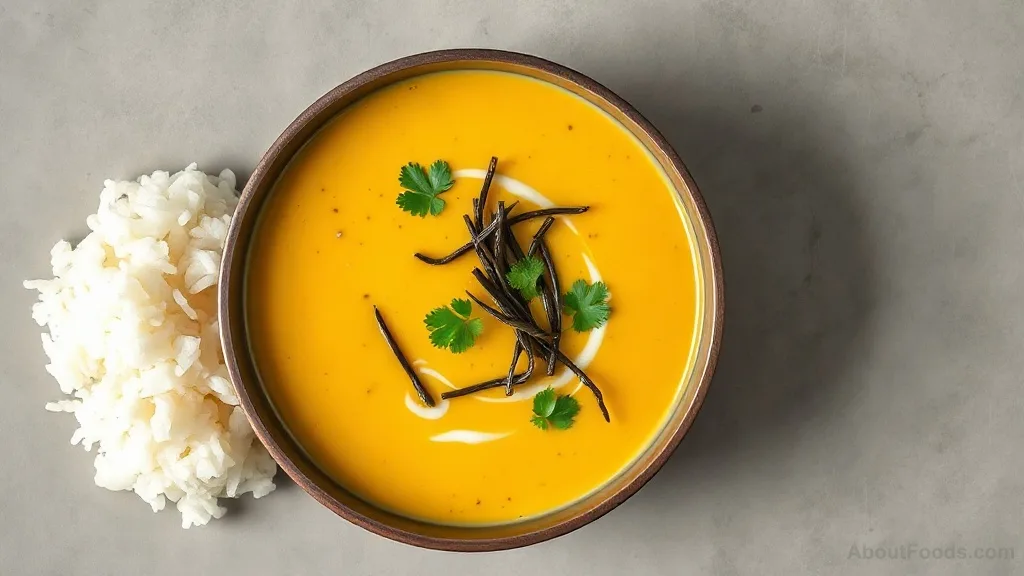 Dhal Curry with Wakame (Indian Lentil Curry with Seaweed)