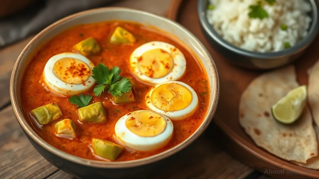 Egg Curry with Nopal (Cactus Paddle Curry)
